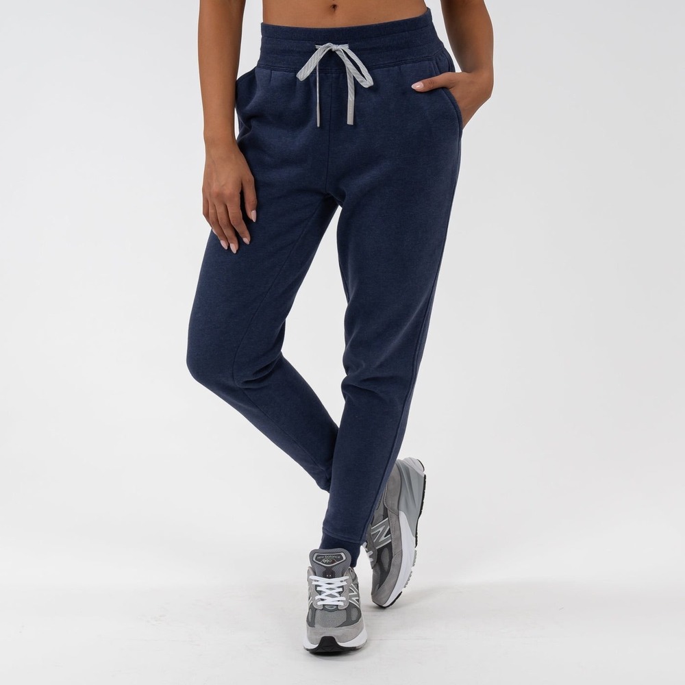 Rhoback Clarity Jogger Heather Fleet Navy Blue High Rise Sweatpants Small NEW